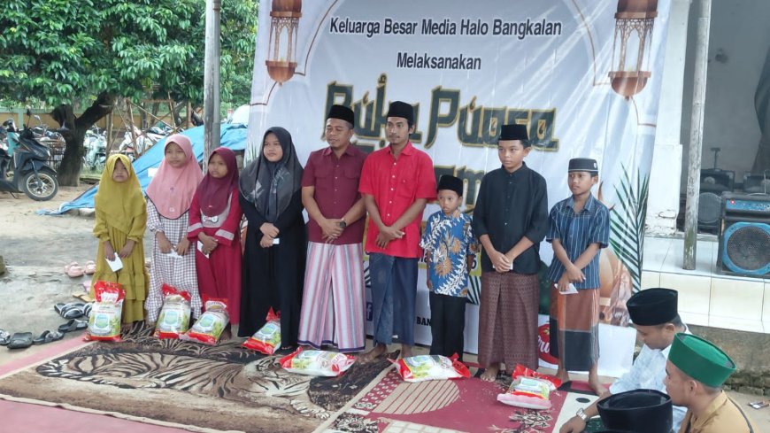 Aksi Sosial Ramadan, Media Halo Bangkalan Gelar Santunan Anak Yatim dan Buka Bersama