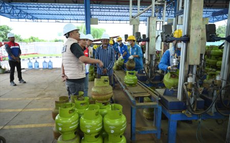 Satreskrim Polresta Banyuwangi Inspeksi Mendadak SPPBE, Ketersediaan LPG 3 Kg Subsidi Aman dan Sesuai Standar Spesifikasi