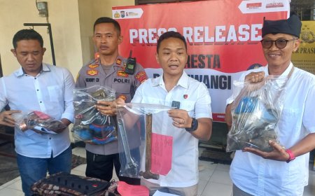 Polisi Amankan Seorang Pria Diduga Mencuri Water Meter Milik PUDAM Banyuwangi