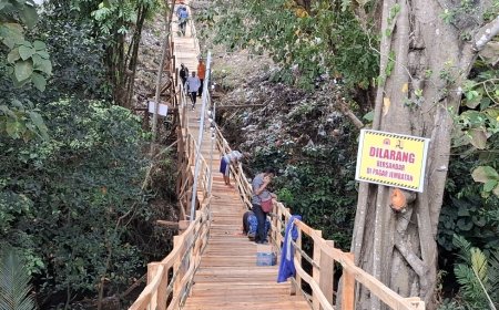 Telan Anggaran BTT Rp 75 Juta, Jembatan Darurat Sentong Bondowoso Rusak Sebelum Diresmikan