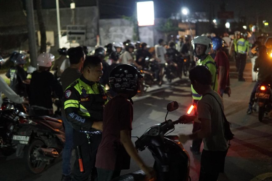 Razia Tengah Malam, Puluhan Motor Balap Liar Disita Satlantas Tuban