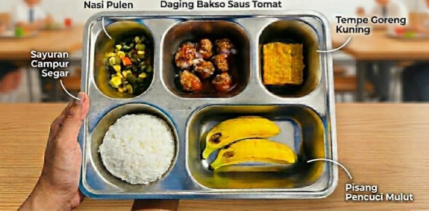Menginspirasi Masakan Hotel Bintang Lima Bali, Menu Spesial SPPG Padasan Bondowoso Bikin Siswa Lahap Makan