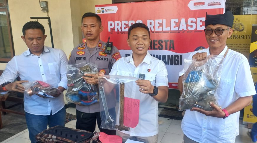 Polisi Amankan Seorang Pria Diduga Mencuri Water Meter Milik PUDAM Banyuwangi
