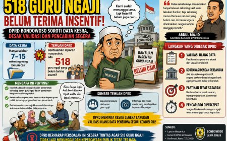 Insentif 518 Guru Ngaji di Bondowoso Belum Cair, DPRD Kritik Data Kesra