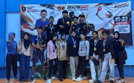 SMKN 1 Kamal Borong 10 Medali di Kejuaraan Dragonshot UNESA 2026
