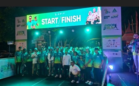 Ansor Night Fun Run, Ratusan Pelari Susuri Jejak Sejarah Berdirinya Ansor Banyuwangi