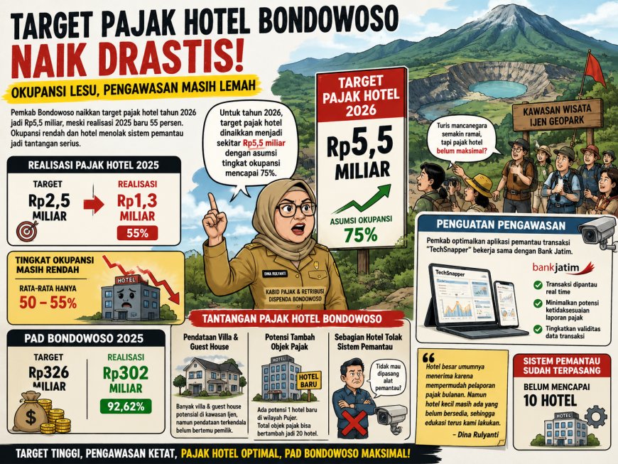Hotel Bandel Tolak Sistem Pemantau, Target Pajak Bondowoso Melonjak