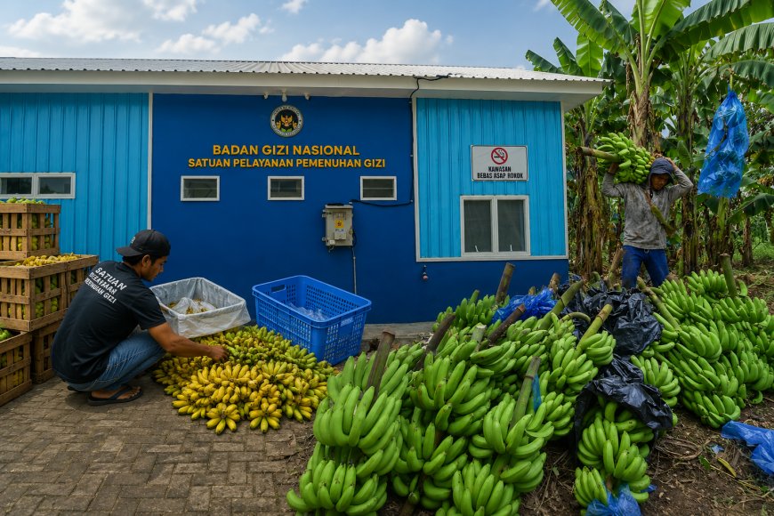 Pedagang Pisang Lokal Rasakan Dampak Ekonomi Adanya SPPG Bondowoso Pujer Mangli