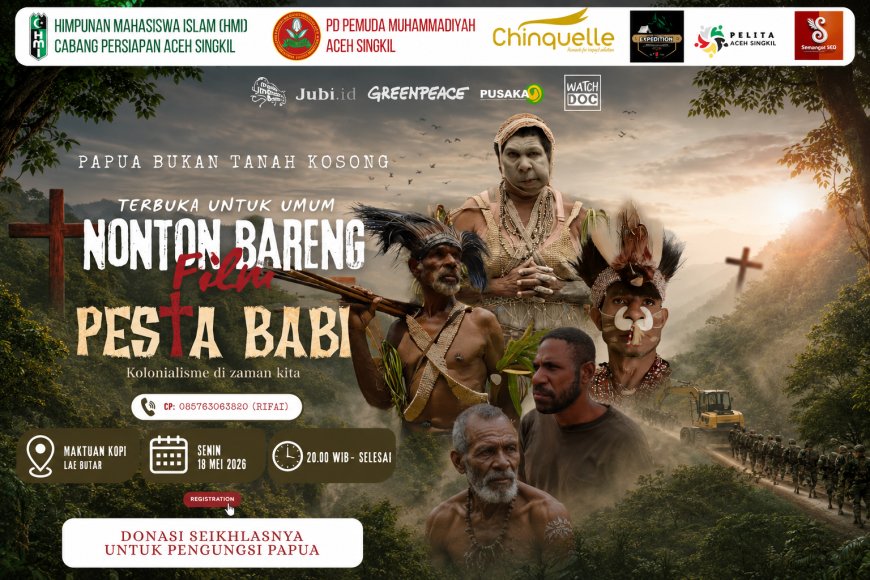 Ratusan Warga Aceh Singkil Nobar Film Papua, Soroti Krisis Lingkungan