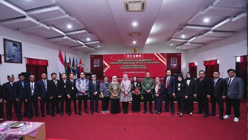 46 Kepala Desa Banyuwangi Dikukuhkan Sebagai Paralegal, Bupati Ipuk Minta Kades Hadirkan Restorative Justice
