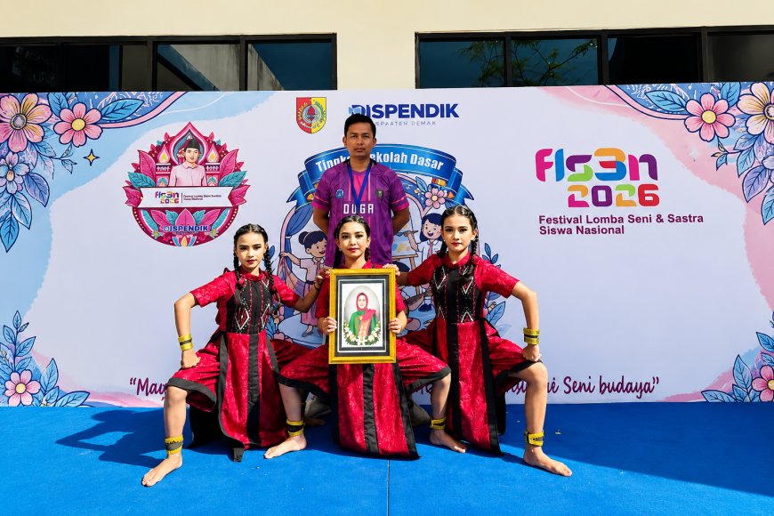 Tiga Siswi SDN Dukuh Mencek 03 Juara Tari FLS3N Kabupaten Jember