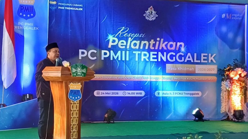 Pelantikan PMII Trenggalek, Ketua DPRD Soroti Pentingnya Kontrol Mahasiswa
