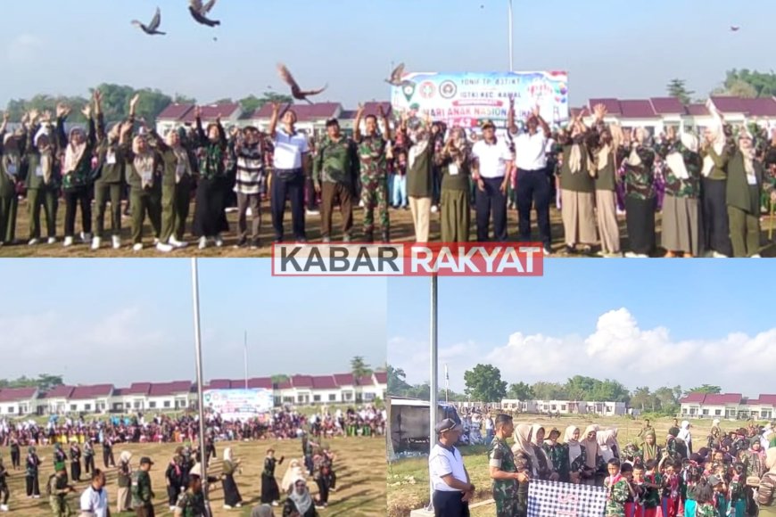 900 Anak TK Meriahkan Hari Anak Nasional Bersama Yonif TP 837