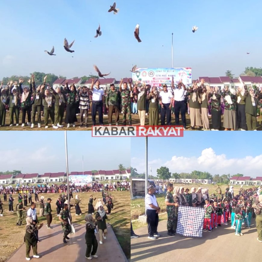900 Anak TK Meriahkan Hari Anak Nasional Bersama Yonif TP 837