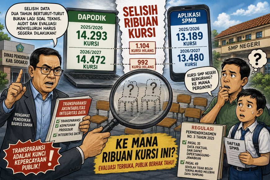 Ribuan Kursi SMP Negeri Sidoarjo Hilang di SPMB, Pengamat Minta Audit Menyeluruh