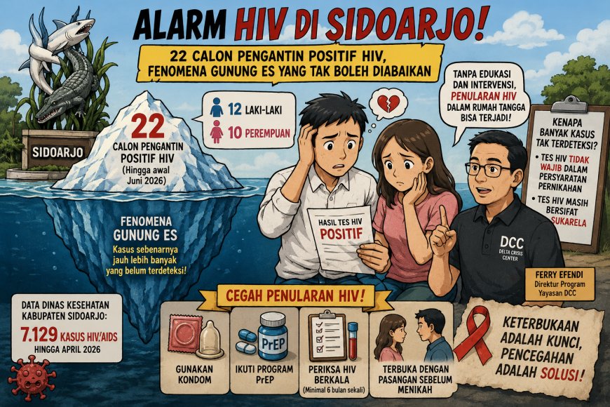 Kasus HIV Mengintai Pernikahan, 22 Calon Pengantin Sidoarjo Terinfeksi Virus