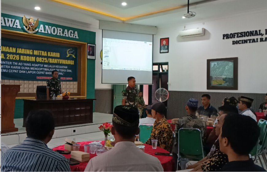 Kodim 0825/Banyuwangi Komitmen Perkuat Sistem Deteksi Dini, Libatkan Mitra Karib Antisipasi Potensi Gangguan Wilayah