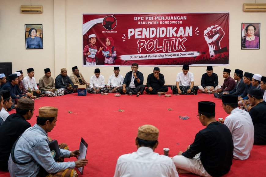 Sinung Hidupkan Pengajian Jumat Manisan, PDI Perjuangan Bondowoso Perkuat Nilai Spiritual Bersama Santri