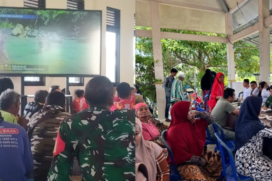 Nobar dan Baksos Yonif 837, Perkuat Kemanunggalan TNI Bersama Rakyat