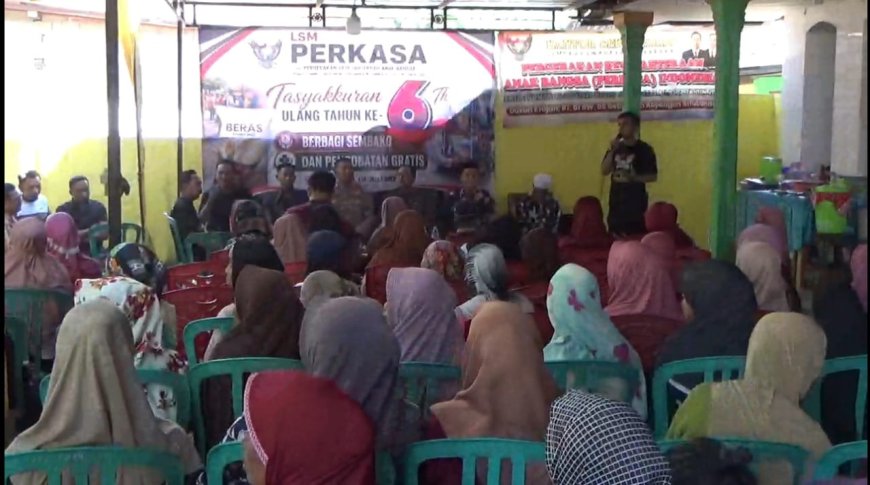 HUT LSM Perkasa Situbondo, Lakukan Pemeriksaan Kesehatan Gratis dan Bagi Sembako