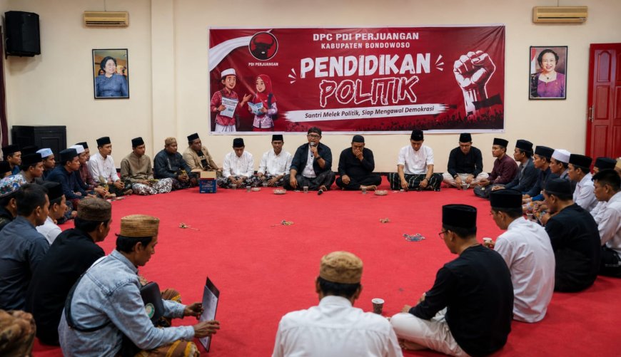 Sinung Hidupkan Pengajian Jumat Manisan, PDI Perjuangan Bondowoso Perkuat Nilai Spiritual Bersama Santri
