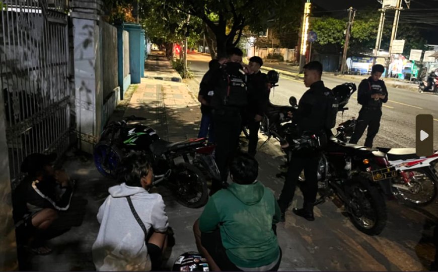 Patroli Perintis Presisi Polresta Banyuwangi Tindak Balap Liar di Jalan Gajah Mada, 4 Motor Diamankan