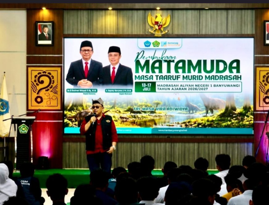 Awali Tahun Ajaran Baru, MAN 1 Banyuwangi Tanamkan Semangat Anti Narkoba kepada Ratusan Murid Baru